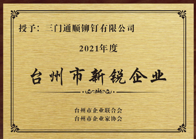 臺(tái)州市新銳企業(yè)